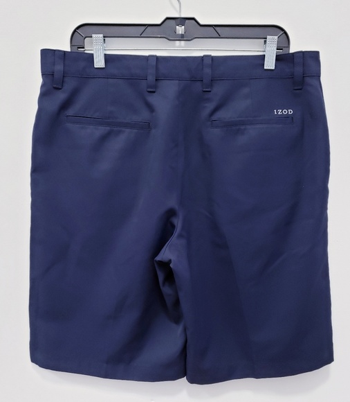 Izod Front Flat Navy Golf Shorts Sz 34 - Picture 3 of 5